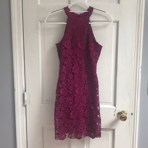 Purple Lace Bodycon Dress